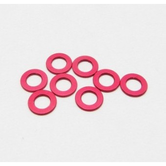 Hiro Seiko 3mm Alloy Spacer Set 0.5mm Red