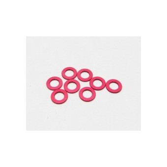 Hiro Seiko 3mm Alloy Spacer Set 0.75mm Red