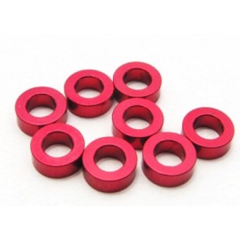 Hiro Seiko 3mm Alloy Spacer Set 2mm Red