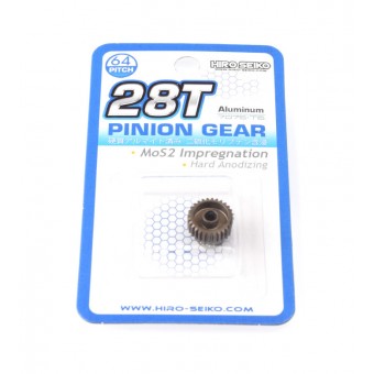 Hiro Seiko Hard Coated Alum. Pinion Gear (MoS2) DP64-28T